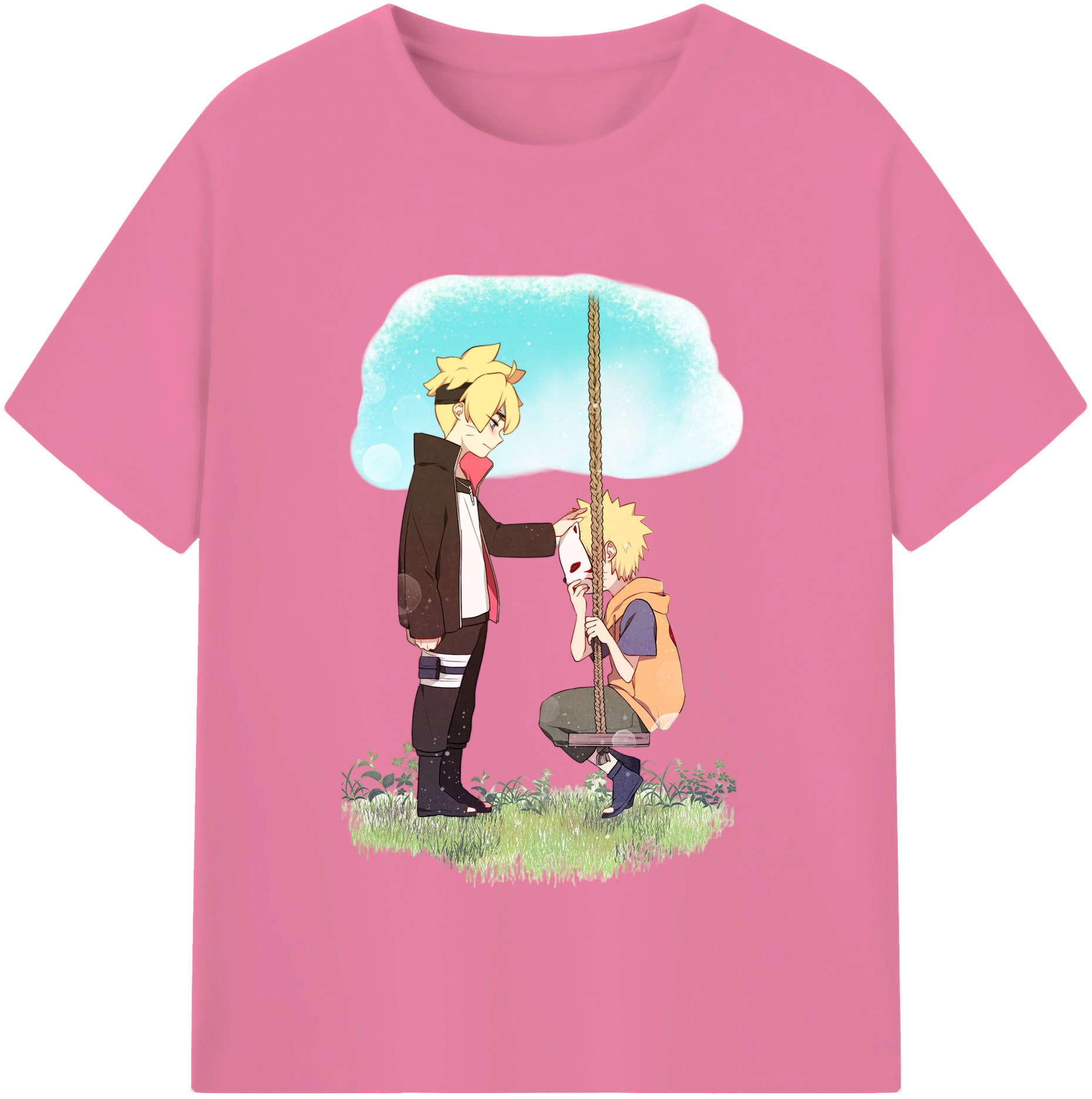 （画像用） NARUTO -ナルト- うずまき ボルト Uzumaki Boruto 綿100％半袖Tシャツ（フロントプリント）